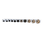 BGS Set di inserti per chiavi a bussola esagonali, azionamento quadro interno profondo 10mm (3/8"), in pollici, 11pz.-4