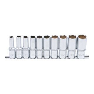 BGS Set di inserti per chiavi a bussola esagonali, azionamento quadro interno profondo 12,5mm (1/2"), in pollici, 10pz.