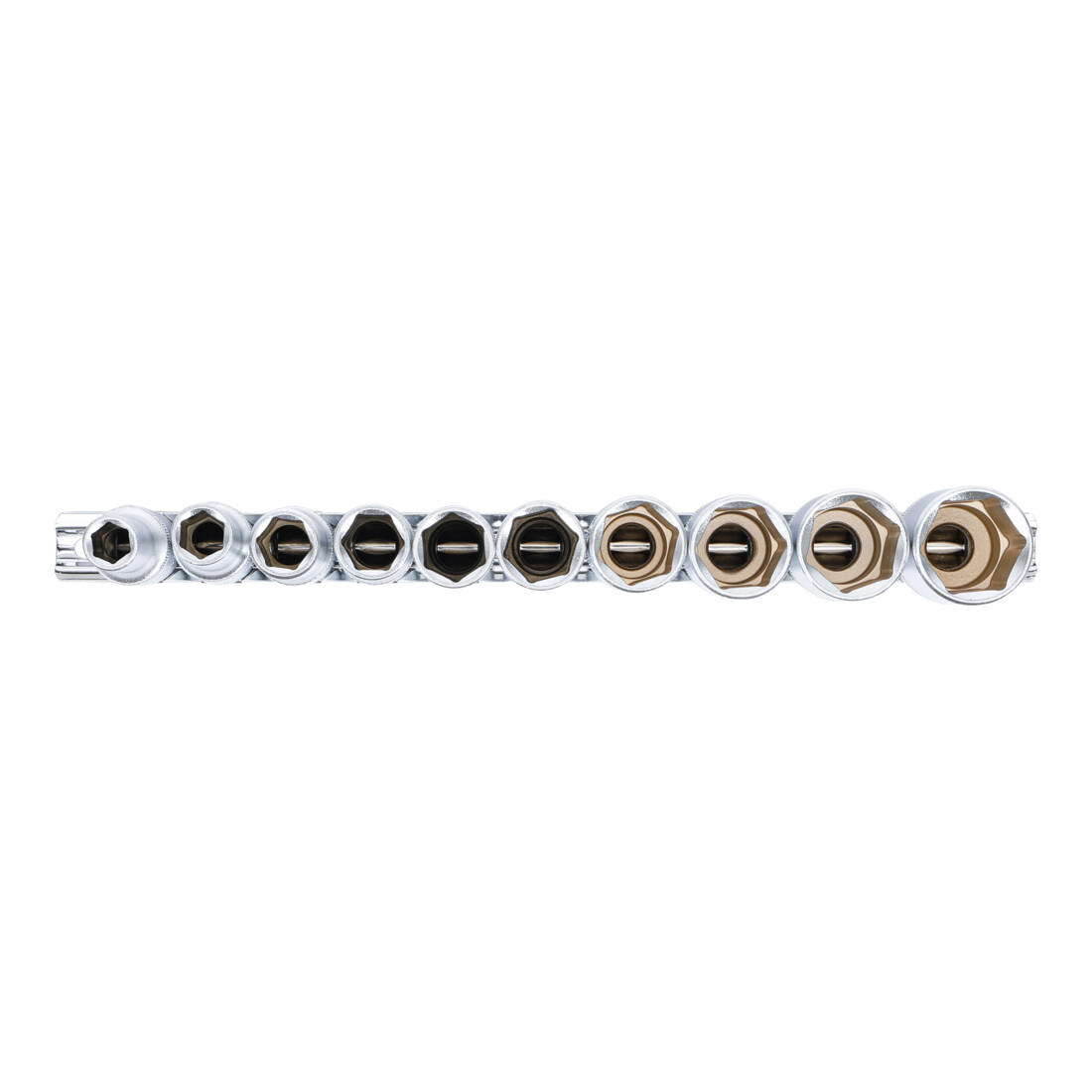 BGS Set di inserti per chiavi a bussola esagonali, azionamento quadro interno profondo 12,5mm (1/2"), in pollici, 10pz.