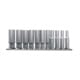 BGS Set di inserti per chiavi a bussola esagonali, azionamento quadro interno profondo 6,3mm (1/4"), in pollici, 11pz.-3