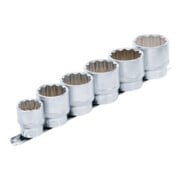 BGS Set di inserti per chiavi a bussola poligonale, azionamento quadro interno 12,5mm (1/2"), apertura 24 - 38mm, 6pz.-5