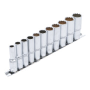 BGS Set di inserti per chiavi a bussola poligonale, azionamento quadro interno profondo 10mm (3/8"), apertura 8 - 19mm, 11pz.-3