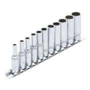BGS Set di inserti per chiavi a bussola poligonale, azionamento quadro interno profondo 6,3mm (1/4"), apertura 4 - 13mm, 11pz.-3