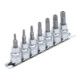 BGS Set di inserti bit azionamento quadro interno 10mm (3/8") con profilo a T (per Torx) e foro T15 - T50, 7pz.-3