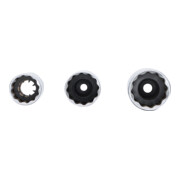 BGS Set di inserti poligonali per candele, azionamento quadro interno 10mm (3/8"), apertura 14 - 16 - 18mm, 3pz.-4