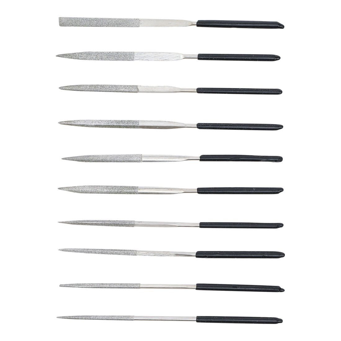BGS Set di lime diamantate diritte 140x3mm, 10pz.