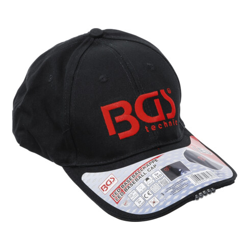 BGS Cappello da baseball BGS, con luce a LED