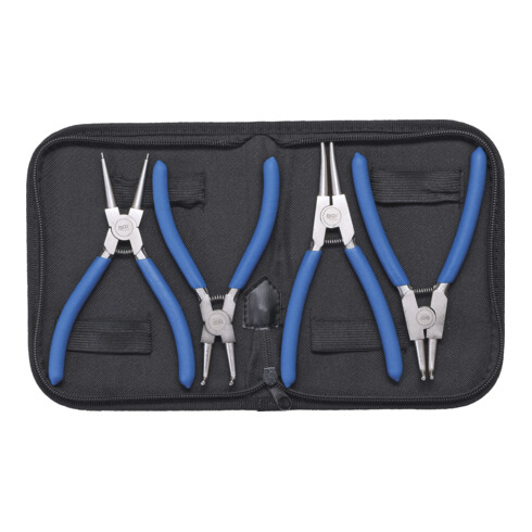 BGS Set di pinze per anelli elastici, 150mm, 4pz.