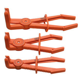 BGS Set di pinze stringitubo con angolo a 90° 155-220mm, 3pz.