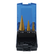 BGS Set di punte a gradino in titanio nitrato Ø4 - 30mm, 3pz.