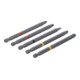 BGS Set di punte, attacco esagonale esterno 6,3 mm (1/4"), PH, PZ, taglio, lunghezza 110 mm, 5 pezzi-4