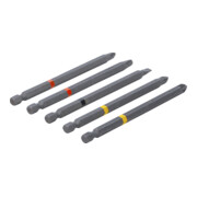 BGS Set di punte, attacco esagonale esterno 6,3 mm (1/4"), PH, PZ, taglio, lunghezza 110 mm, 5 pezzi-4