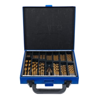 BGS Set di punte elicoidali e a gradino HSS nitruro di titanio 1 - 10mm, 119pz.