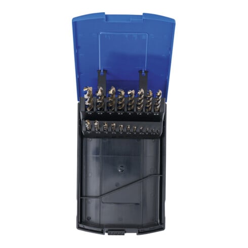 BGS Set di punte elicoidali HSS-G M35 in acciaio al cobalto 1 - 10mm, 19pz.