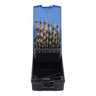 BGS Set di punte elicoidali HSS-G M35 in acciaio al cobalto 1 - 13mm, 25pz.