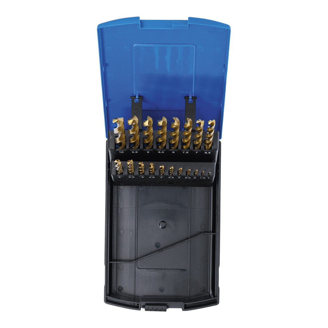 BGS Set di punte elicoidali HSS-G nitruro di titanio 1 - 10mm, 19pz.
