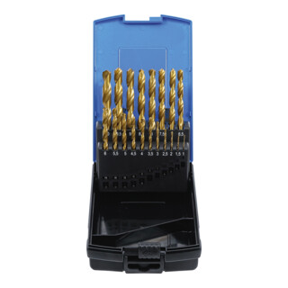 BGS Set di punte elicoidali HSS nitruro di titanio 1 - 10mm, 19pz.