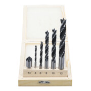 BGS Set di punte a corona per frese per legno, 4 - 12mm, 6pz.