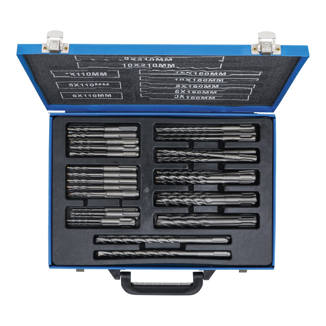 BGS Set di punte per martello con attacco SDS, punta in metallo duro 4 - 12mm, 56pz.
