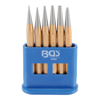 BGS Set di punzoni / punzoni centrali, 120mm 1 - 5mm, 6pz.