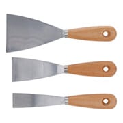 BGS Set di spatole, manico in legno, 30 / 50 / 80 mm, 3 pezzi-3