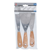 BGS Set di spatole, manico in legno, 30 / 50 / 80 mm, 3 pezzi-4
