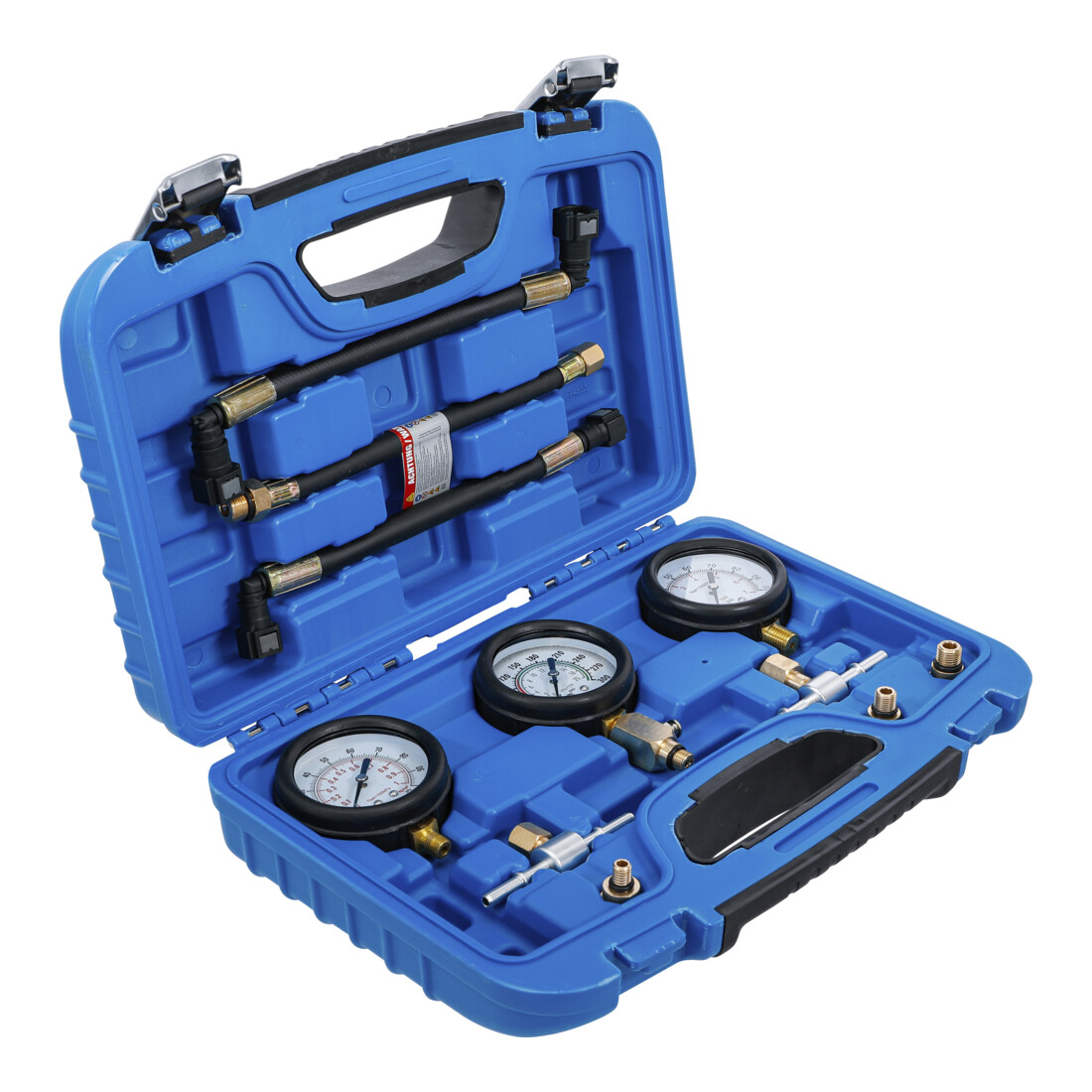 BGS Set di strumenti per prova pressione carburante e compressione, per motocicli, 11 pezzi