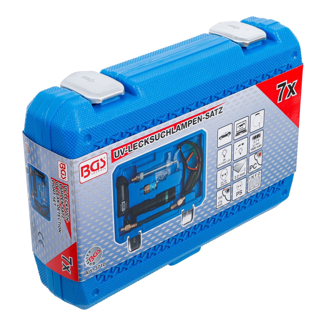 BGS Set di torce UV per il rilevamento di perdite, con accessori