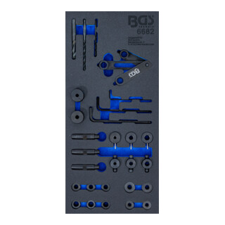 BGS Set di utensili per la foratura della testa del cilindro, 28pz.