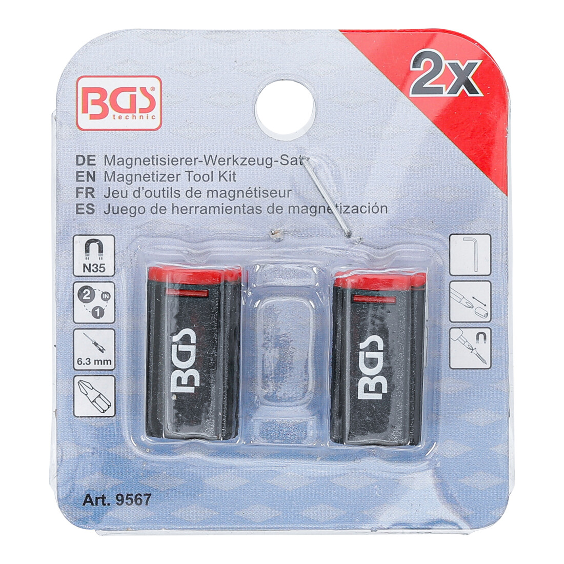 BGS Set di utensili per magnetizzatori, 2pz.