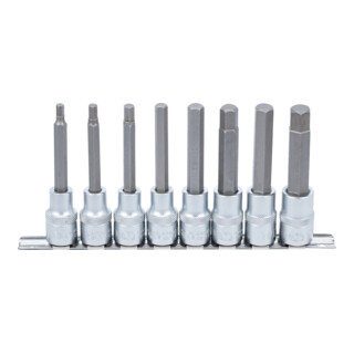 BGS Set inserti bit, attacco quadrato interno 12,5 mm (1/2"), esagono interno 5 - 13 mm, 8 pezzi