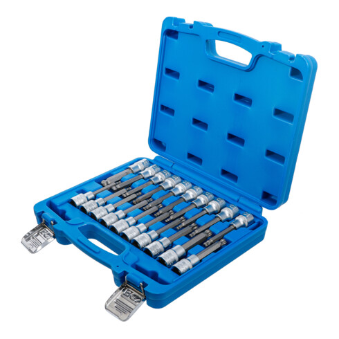 BGS Set inserti bit, attacco quadrato interno 12,5 mm (1/2"), esagono interno, profilo a T (per TX), profilo interno multiplo (per XZN) con testa a sfera, 20 pezzi