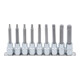 BGS Set inserti bit, attacco quadrato interno 12,5 mm (1/2"), profilo a T (per TX), 9 pezzi-1