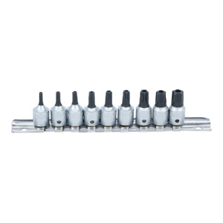 BGS Set inserti bit, attacco quadro interno 6,3 mm (1/4"), profilo TS per TX Plus con foro TS10 - TS50, 9 pezzi