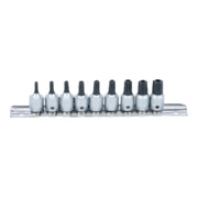 BGS Set inserti bit, attacco quadro interno 6,3 mm (1/4"), profilo TS per TX Plus con foro TS10 - TS50, 9 pezzi
