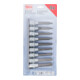 BGS Set inserti bit, azionamento quadrato interno 12,5 mm (1/2"), profilo T (per TX) con foro, 9 pezzi-4