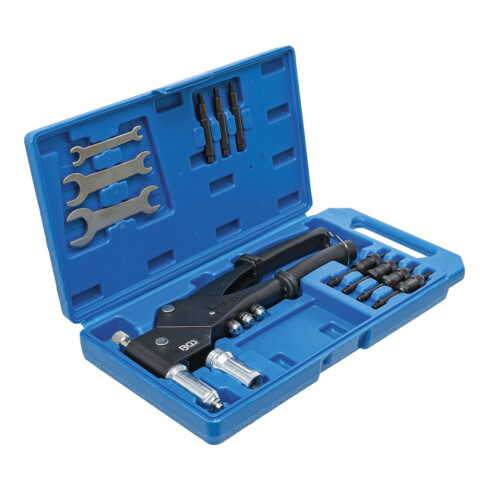 BGS Set per rivettatrice per rivetti standard e dadi e bulloni per rivetti