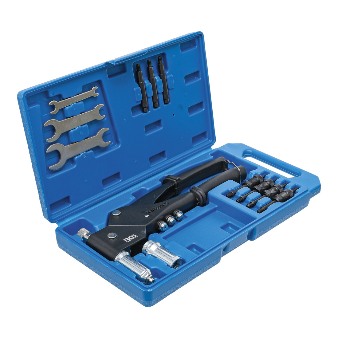 BGS Set per rivettatrice per rivetti standard e dadi e bulloni per rivetti