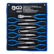 BGS Set pinze per connettori candele lunghe/piatte e candele, extra lungo, 9 pezzi