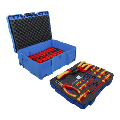 BGS Set pinze VDE, cacciaviti e chiavi a bussola, BGS systainer®, 36 pezzi