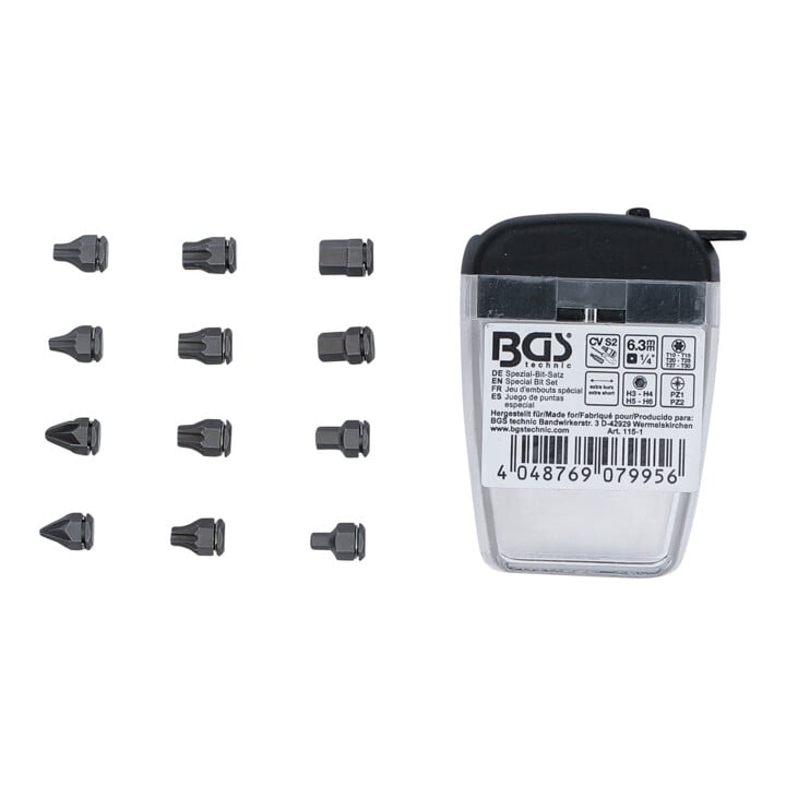 BGS Set speciale-bits | 6,3 mm (1/4") | voor BGS 115