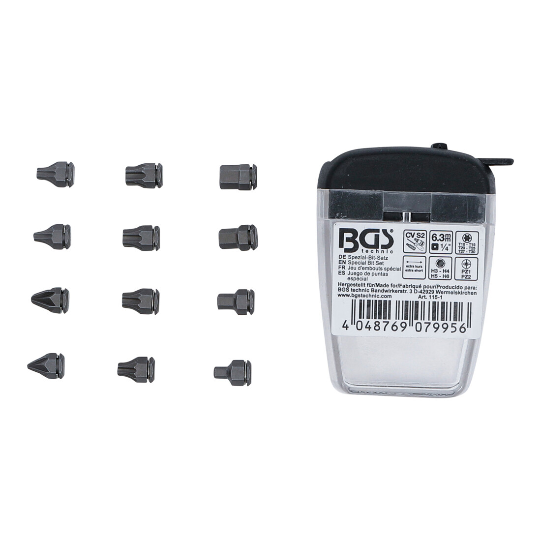 BGS Set speciale-bits | 6,3 mm (1/4") | voor BGS 115