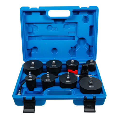 BGS Set valigetta per collaudo sistema turbocompressore e carico aria, 9 pezzi
