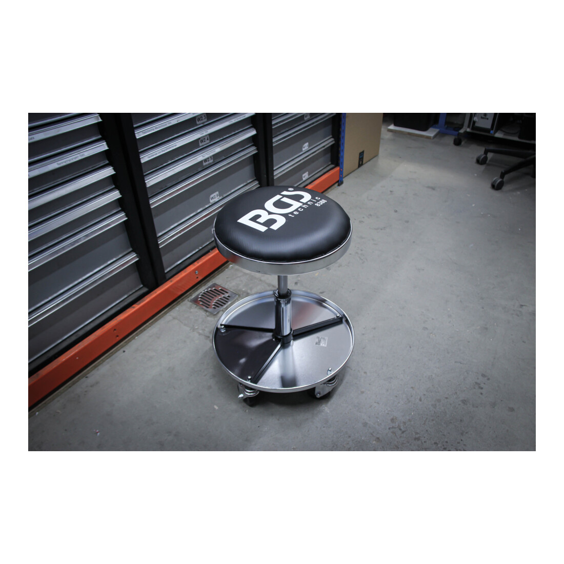 BGS Sgabello da meccanico con 5 ruote, Ø 360 mm
