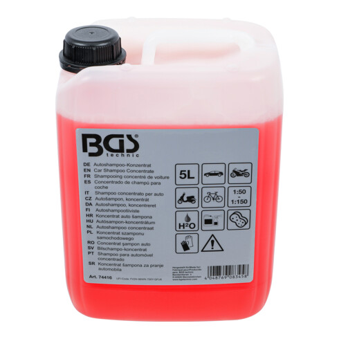 BGS Shampoo auto concentrato, rosso, 5 l