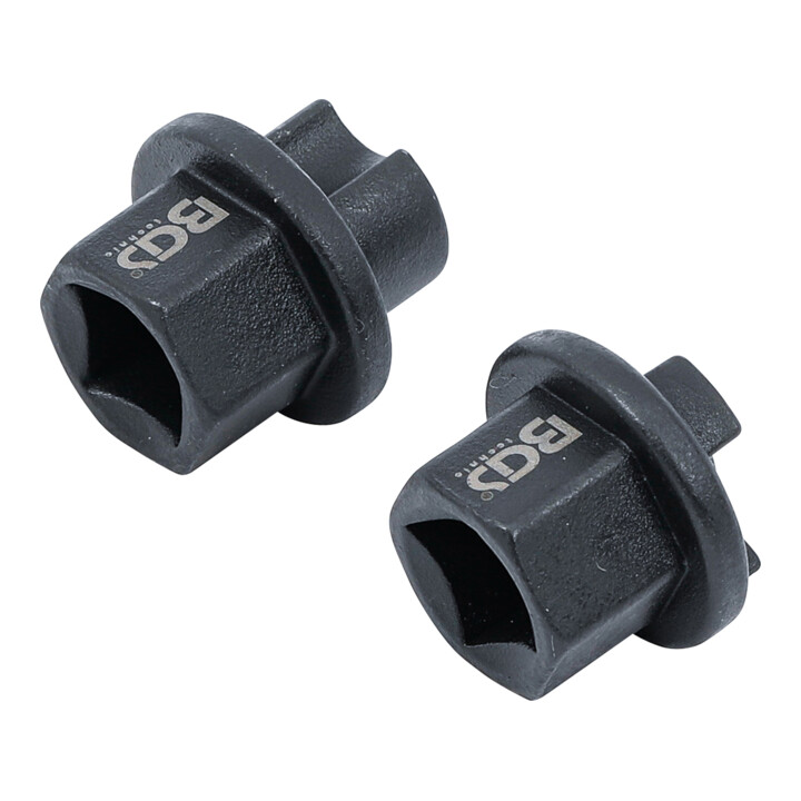 BGS Sleutelset voor olie-aftappluggen | voorr DAF, MAN, Volvo, Scania, Neoplan | 2-dlg.