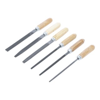 BGS Sleutlvijlen-set | houten heft | 100 mm | 6-dlg.