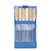BGS Sleutlvijlen-set | houten heft | 100 mm | 6-dlg.-4