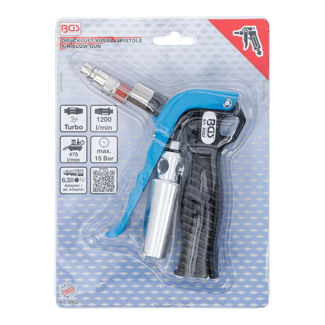 BGS Soufflette air comprimé avec buse venturi