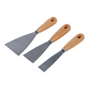 BGS Spatelset, houten handgreep, 30 / 50 / 80 mm, 3-dlg.